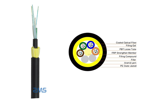 Câble-à-fibre-optique-autoportant-entièrement-diélectrique-(ADSS)-à-gaine-unique